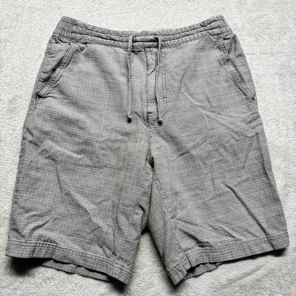 (2) Columbia Shorts Mens S Organic Cotton Textured 9" Inseam Stretch Beach Gray - Picture 2 of 8